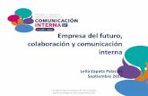 Empresa del futuro, colaboración y comunicación interna · 2017-02-01 · (BARRERAS) •Collaborate! de Dan Sanker (confianza y coordinación) ... La gestión de la comunicación