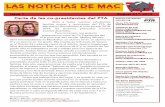 Noticias de Mac 8-31-18 · presentarnos como las Co-Presidentas del ... Carta de las co-presidentas del PTA National PTA ... entonces los pagos en efectivo deben ser solo cambios