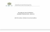 PUBLICACIONES ARBITRADAS 2014 - CICY.mx · Loyola-Vargas, Victor M.; Dra. ... Manjarrez, José Luis;Dr. Antonio Almazán Becerril Toxicon 2.581 25 ... PUBLICACIONES ARBITRADAS 2014