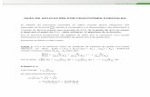 GUÍA DE APLICACIÓN POR FRACCIONES PARCIALESmatematicaaplicada.jezasoft.co/jeza/agendas/20152/calculo_integral/... · GUÍA DE APLICACIÓN POR FRACCIONES PARCIALES El método de