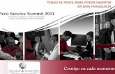Perú Service Summit 2011 - Exportaciones Peruanas · Un negocio exitoso. Retorno de inversión. Flujo para vivir a cierto nivel. Un proyecto de vida. ... Fuentes de ingreso adicionales.