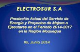 Ilo, Junio 2014 - Osinergmin€¦ · OBRAS DE ELECTRIFICACION - DU 116-2009 - ELECTRIFICACION RURAL . 4. ... Norma "Procedimiento para Fijación de Precios regulados",