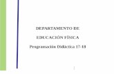 DEPARTAMENTO DE EDUCACIÓN FÍSICA … · Características y finalidades del ... 3.1.Programación de educación física y acondicionamiento ... adecua a los objetivos educativos