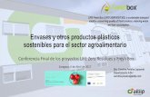 “Envases y otros productos plásticos sostenibles para …ceroresiduos.eu/upload/file/3presentation_carolina-penalva... · Envases y otros productos plásticos ... Los plásticos