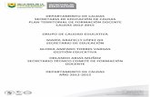 DEPARTAMENTO DE CALDAS SECRETARIA DE EDUCACIÓN DE CALDAS ... · departamento de caldas secretaria de educaciÓn de caldas plan territorial de formaciÓn docente caldas 2012-2015