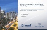 Balance Económico de Panamá del 2015 y … · Deuda Pública de la República de Panamá Años 2009 – 2014 a Octubre de 2015 Fuente: Dirección de Crédito Público del Ministerio