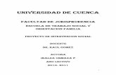 UNIVERSIDAD DE CUENCA · 2017-12-07 · PROYECTO DE INTERVENCION SOCIAL DOCENTE DR. RAUL GOMEZ ... 6-10 MARCO LOGICO RESUMEN DSCRIPTIVO INDICADORES VERIFICABLES ... Taller sobre maltrato