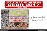 Ing. Leonardo Ruiz Marzo 2017 - geoeduca.org · Bolivia 1994 Plan Nacional ... públicas (locales, provinciales o nacionales) ... vigilancia y control de los bienes; y otras actividades