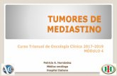 TUMORES DE MEDIASTINO - aocc.org.ar · TUMORES DE MEDIASTINO Curso Trianual de Oncología Clínica 2017-2019 MÓDULO 4 Patricia A. Hernández Médica oncóloga Hospital Italiano