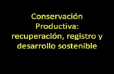 Conservación Productiva: recuperación, registro y ... · desarrollo sostenible. 1. Asistencia técnica para el mejoramiento de cultivos: ... conservación productiva: artesanías,