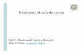 Resistencia al corte de arenas - materias.fi.uba.armaterias.fi.uba.ar/6408/204 Resistencia al corte de arenas.pdf · material (~ángulo de reposo) • La dilatancia depende de la