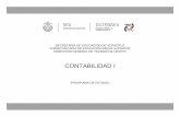 CONTABILIDAD I - Secretaría de Educación de Veracruz · CONTABILIDAD I 1 SEV/DGT/08-2014 En este programa encontrará las competencias genéricas y competencias disciplinares extendidas