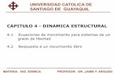 CAPITULO 4 - DINAMICA ESTRUCTURAL - Jaime …jaimeargudo.com/wp-content/uploads/2011/05/2011-SISMICA-Cap-4... · Cimentaciones sobre pilotes de 1 GDL Suelo Blando Suelo Firme D D.