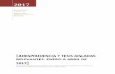 JURISPRUDENCIA Y TESIS AISLADAS RELEVANTES. ENERO A ABRIL DE …ramirezornelas.com/wp-content/uploads/2017/11/REPORTE... · 2017-12-04 · La suspensión en el juicio de amparo es