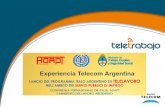 Experiencia Telecom Argentina -  · Beneficios económicos 5. Servicios para las familias ... Sistemas de medición y control 7. Iniciativas propias de la empresa La certificación