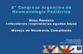8° Congreso Argentino de Neumonología Pediátricaa/Meneghetti... · Retraso de diagnóstico y/o tratamiento ATB: elección, duración, dosis, cumplimiento ... Trasudado Infección