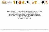 MANUAL DE PROCEDIMIENTOS Y ORGANIZACIÓN DE LA …transparencia.cardenas.gob.mx/articulo_76/fraccion_i/manual_de_la... · La Dirección de Atención a las Mujeres, recibe en forma