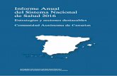 Informe Anual del Sistema Nacional de Salud 2016 · 6.1 El mapa sanitario de las Islas Canarias y su dispersión poblacional 21 6.2 La distribución poblacional 22 6.3 El coste de