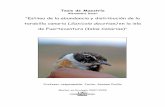 “Estima de la abundancia y distribución de la tarabilla … · ... (Saxicola dacotiae) en la isla de Fuerteventura (Islas Canarias)” Profesor responsable: Javier Seoane Pinilla