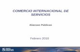 COMERCIO INTERNACIONAL DE SERVICIOS · Evolución del comercio internacional de servicios. ... materia prima para la creación de indicadores para la balanza de pagos, el Producto