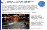 Magnitude 8,3 OFFSHORE COQUIMBO, CHILE - iris.edu · En el océano abierto, un tsunami viaja a una velocidad de más de 700 km/hr (~440 mph) y las ondas mueven las aguas del océano