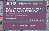 EL PROGRAMA DEL CAMBIO - ep00.epimg.netep00.epimg.net/descargables/2015/05/05/3bda97332c... · PLAN DE RESCATE CIUDADANO EMPLEO, INNOVACIÓN Y NUEVO MODELO PRODUCTIVO GOBERNAR PARA