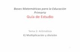 Bases Matemáticas para la Educación Primaria ... - ugr.esjmcontreras/pages/documentos/aritmetica_multiplica.pdf · la comparación es varias veces mayor o menor que el segundo término.