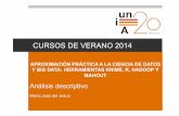 CURSOS DE VERANO 2014 - sci2s.ugr.essci2s.ugr.es/sites/default/files/files/Teaching/OtherPostGraduate... · Selección aleatoria de k puntos (centroides, ... (propiedades comunes)