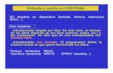 Entrada y salida en FORTRAN - Instituto de Física de ...venus.ifca.unican.es/~gserrano/PEC/Fortran6-IO.pdf · Salida por pantalla El primer asterisco se refiere al dispositivo de