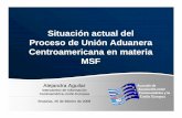 Situación actual del Proceso de Unión Aduanera ... · Intercambio de Información Centroamérica-Unión Europea Bruselas, 26 de febrero de 2008. Instrumentos jurídicos ... Se aplica