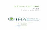 Boletín del INAIinai.org.ar/archivos/boletines/Boletín INAI 167.pdf · institución para enfocarse en nuevos desafíos, como la sobrecapacidad crónica y la influencia de las empresas