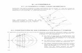 IX. LA PARÁBOLA - prepa5.unam.mxprepa5.unam.mx/ · Definición: Se llama parábola al lugar geométrico de un punto “P” que se mueve en un plano, en forma tal que su distancia