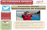 Francho Artal, Subcampeón de España · para descansar de un año muy duro. ... sólo ves el fondo de la piscina, pero una de las motivaciones para venir a entrenar es el buen ambiente