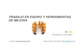 Presentación Trabajo Equipo y Herramientas - Hasiera · TRABAJO EN EQUIPO Y HERRAMIENTAS DE MEJORA Bi On Consultoría y formación 7, 9 y 11 de Noviembre 2011 Nerea Laburu Hernández