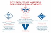 Boy ScoutS of AmericA Solicitud PArA JóveneS · de la unidad, ideas de programas, instalaciones para campamentos, literatura, asesoría profesional para los ... elementales para