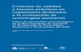 Criterios de calidad y de buenas prácticas en … · Comunidad de Madrid. Asua Batarrita, ... Principios clave agrupados en bloques propuestos por ... en el ámbito de la evaluación