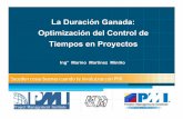 La Duración Ganada: Optimización del Control de …proyectospmp.com/wp-content/uploads/2013/09/Presentación-La... · EXTENSIÓN DEL VALOR GANADO: LA DURACIÓN GANADA RESUMEN DEL