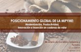 POSICIONAMIENTO GLOBAL DE LA MIPYME - sela.org · Busca aumentar la productividad y la diversificación del ... Fortalecer la oferta de servicios de la infraestructura de la calidad