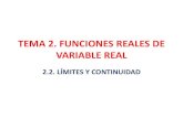 TEMA 2. FUNCIONES REALES DE VARIABLE REALMITES-CONTI.pdf · 2013-10-07 · 2. funciones reales de variable real 2.2. lÍmites y continuidad 2.2.1. lÍmite de una funciÓn en un punto
