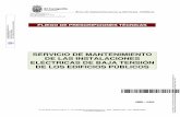 SERVICIO DE MANTENIMIENTO DE LAS INSTALACIONES .mantenimiento de las instalaciones eléctricas en