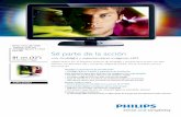 32PFL6605D/77 Philips Televisor LCD con Ambilight … · poder recibir señales de televisión digital terrestre o por cable sin necesidad de utilizar un sintonizador adicional. ...