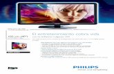 40PFL5605D/77 Philips TV LCD con Pixel Plus HD · poder recibir señales de televisión digital terrestre o por cable sin necesidad de utilizar un sintonizador adicional. ... Español
