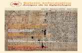 Boletín Informativo de Amigos de la Egiptología - BIAE ...egiptologia.com/wp-content/uploads/2010/01/BIAE34.pdf · Datan del 1800 a.C. y del 1650 a ... el papiro de Rhind es una