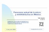 Panorama actual de la micro y minihidráulica en Méxicorbb/Lic/luishectormicrohidraulica.pdf · Desarenador P. Derivadora ó Bocatoma Canal Tanque de carga ... que es de 3,200 MW