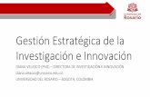 Gestión Estratégica de la Investigación e Innovaciónentrepares.conricyt.mx/images/archivos/presentaciones_2017/4... · Sistemas de Apoyo Nuestra Experiencia (Hasta ahora…) TEMÁTICAS.