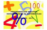 Programación del Departamento de Matemáticas, … · 29 de julio, por el que se regulan las evaluaciones finales de Educación ... pensamiento y razonamiento, en particular, el