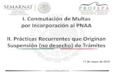 I. Conmutación de Multas por Incorporación al PNAA II ... · Conmutación de Multas OBJETIVO: Dar a conocer el mecanismo por el cual la empresa puede solicitar la conmutación de