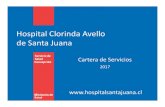 Hospital Clorinda Avello de Santa Juana · pulpitis, tratamiento de pericoronaritis, ... ATENCION ABIERTA CERRADA Y DE URGENCIA CONSULTA TEDERMATOLOGIA • Consulta de médico general