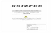 MANUAL DE INSTRUCCIONES - goizper.com · Instrucciones de montaje y mantenimiento Revisión: Freno-embrague Neumático. Serie 5.8 06.2002 3 1. ADVERTENCIAS GENERALES 1.1 Utilización
