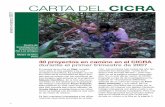 CARTA DEL CICRA - amazonconservation.org · en enero-marzo 2007 La influencia de los hongos, ... Peru. to go to reach the ... (Callitrichidae: Primates) en el Centro de Investigación